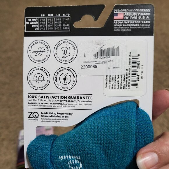 Womens Smartwool Merino Wool Blend Full Cushion Crew Socks Medium Size 7-9.5 - Picture 4 of 7